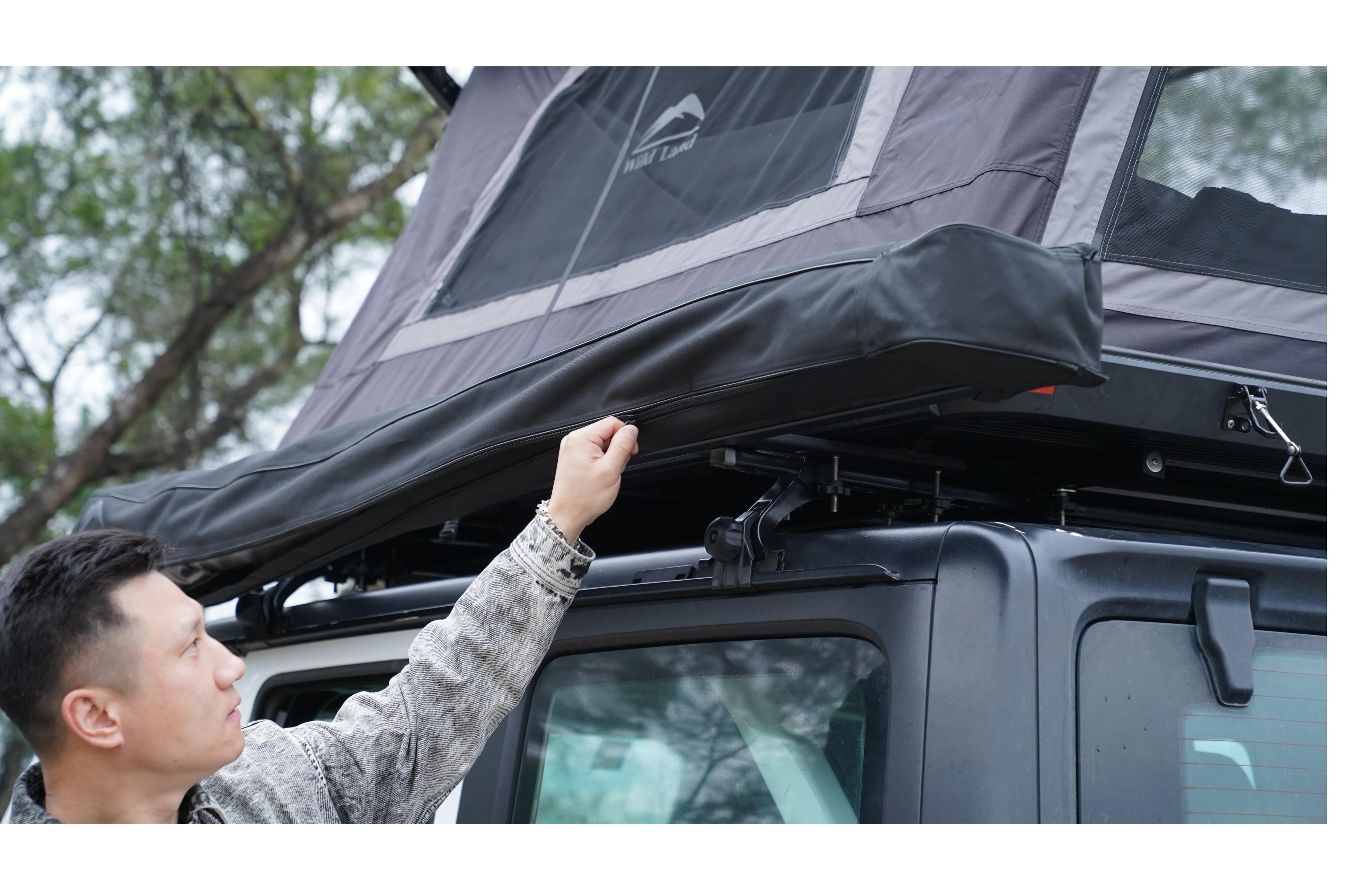 180° Car Awning, Left-Side Mounting
