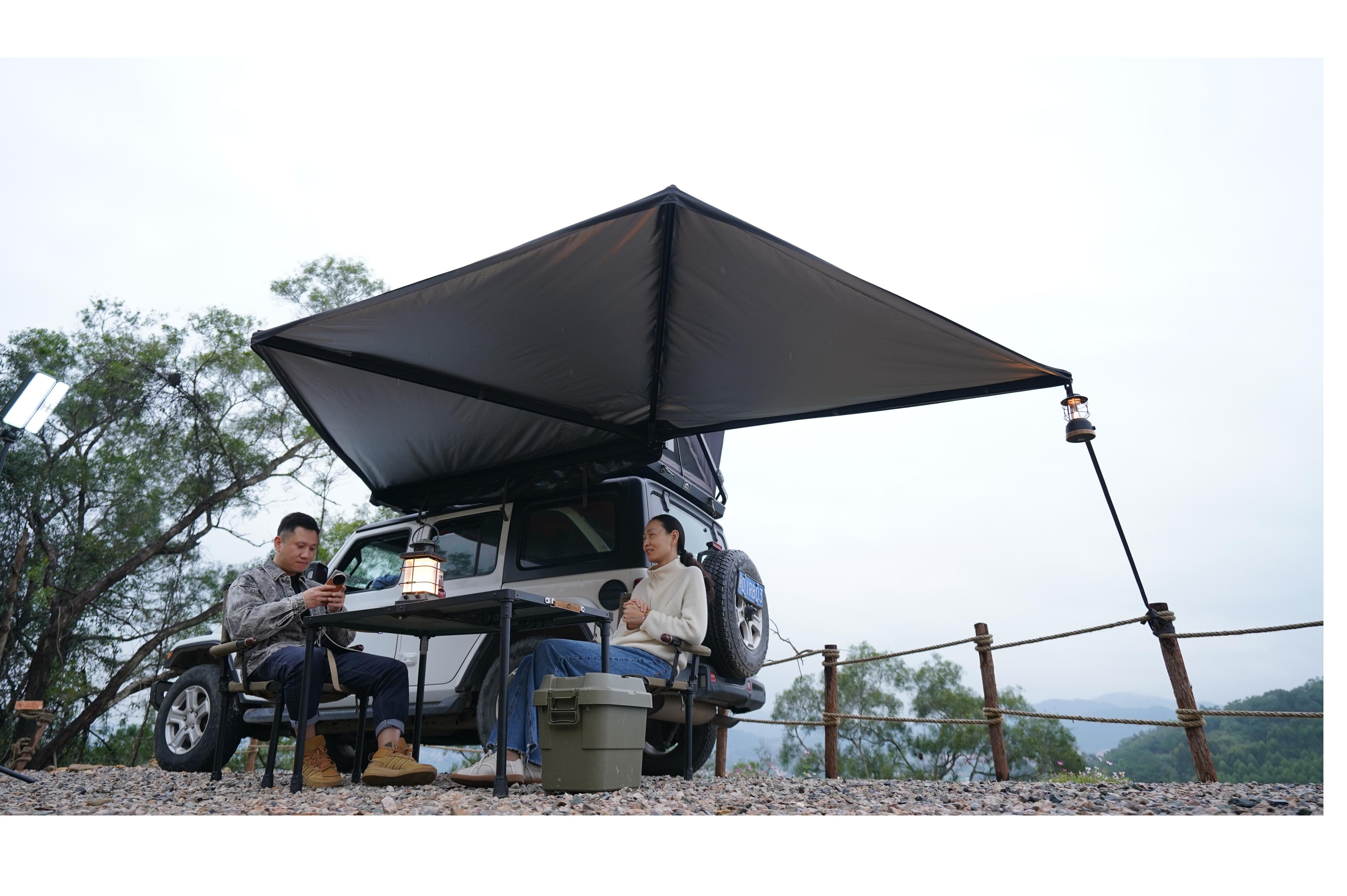 180° Car Awning, Left-Side Mounting