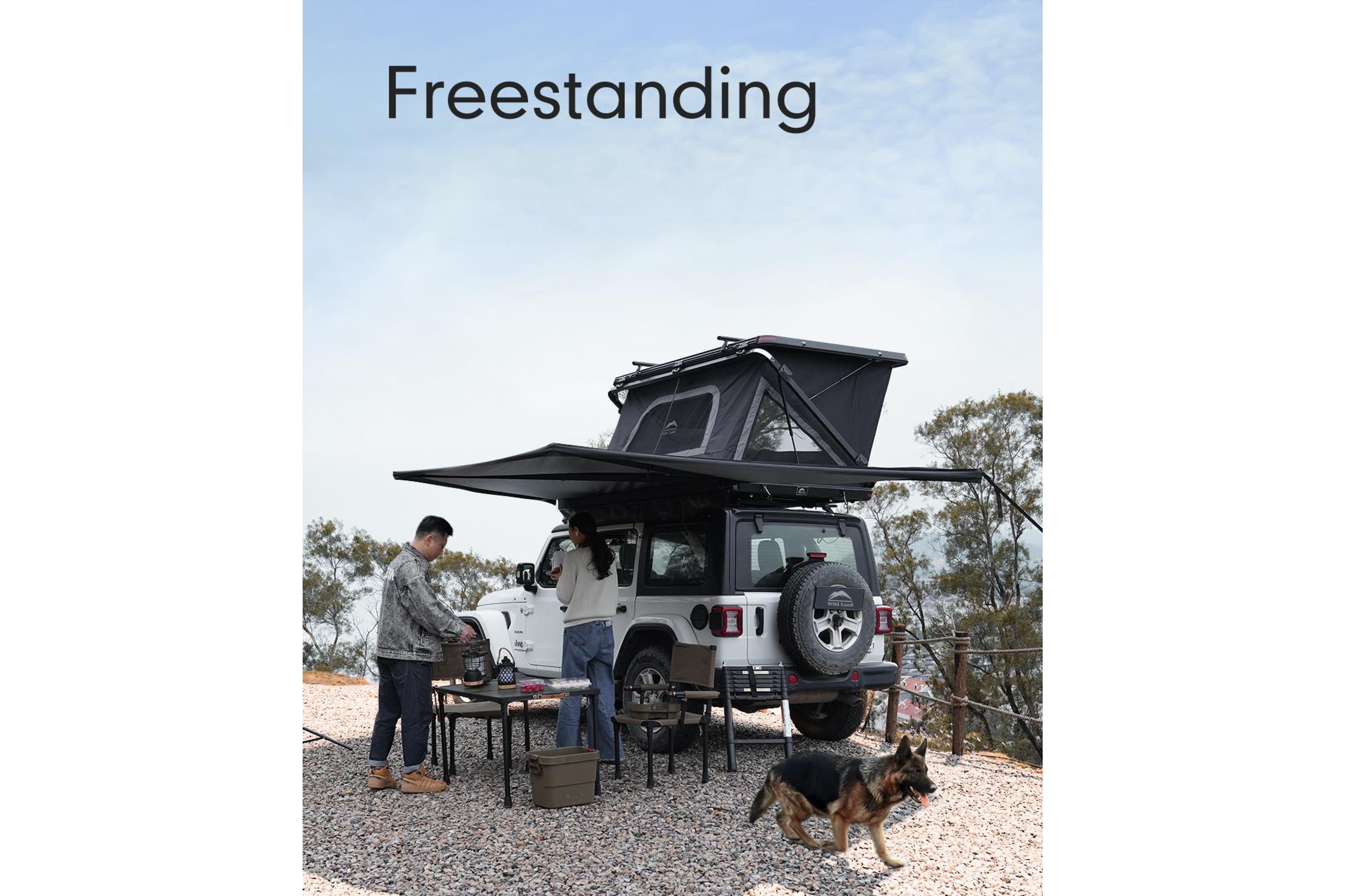 180° Car Awning, Left-Side Mounting